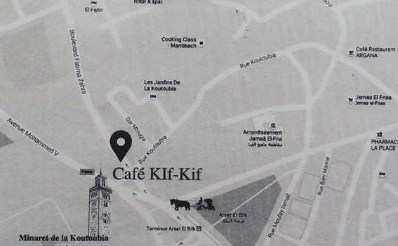 Cafe Kif-Kif Marrakech Marocko
